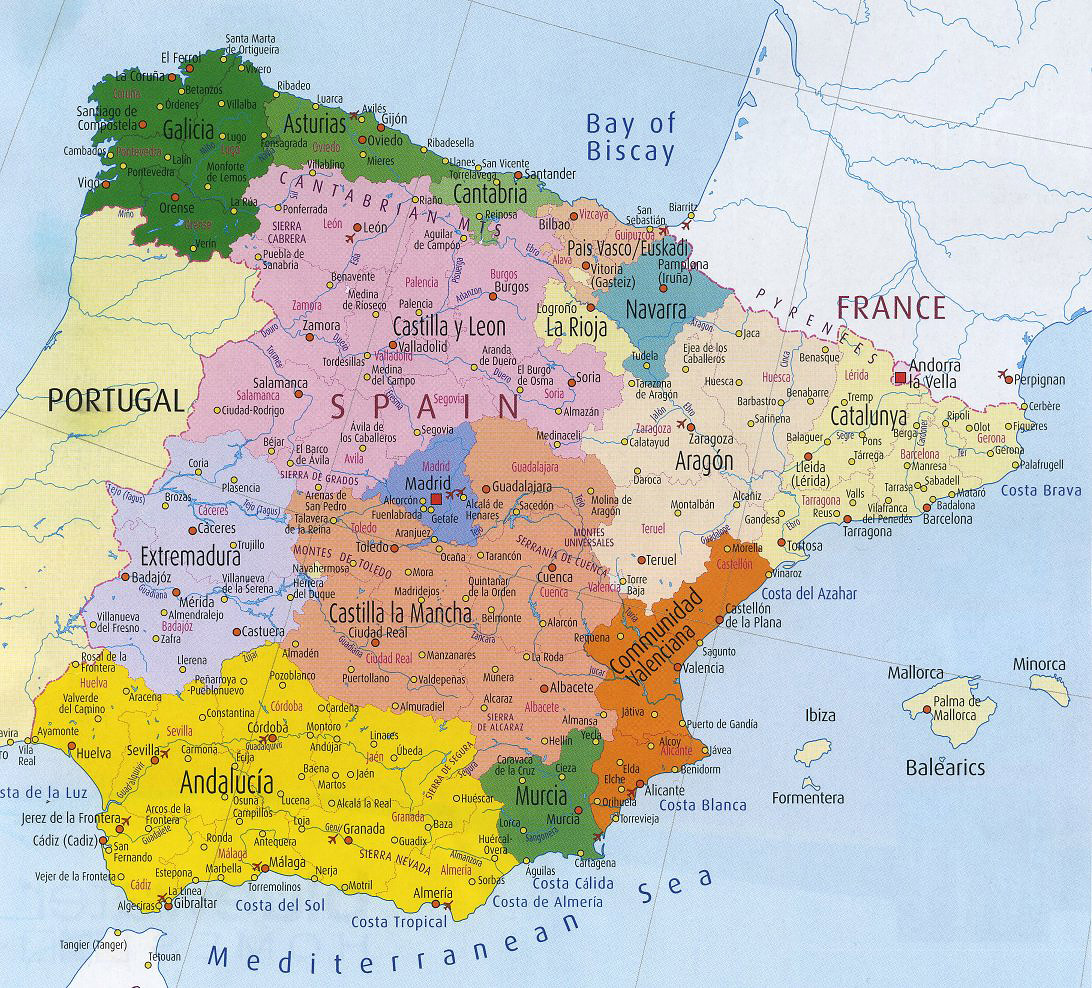 spanje-map